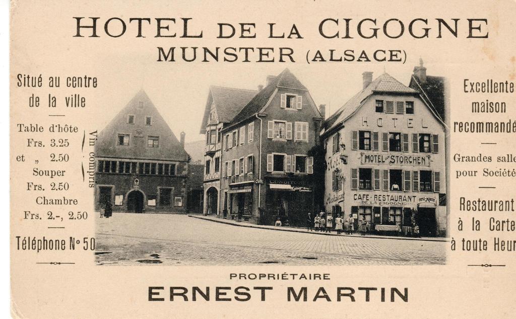 Hotel Restaurant La Cigogne Munster  Exteriör bild